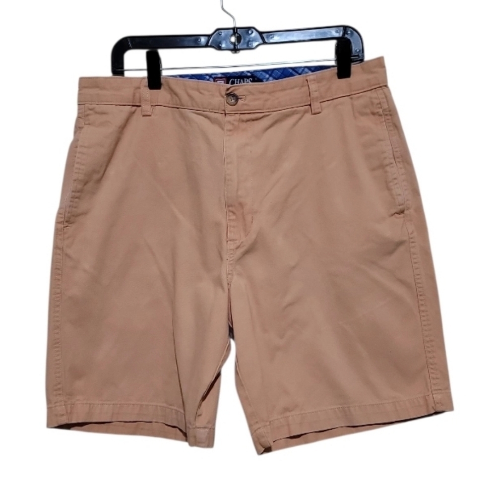 Chaps Men's Orange Flat Front Shorts Size 34